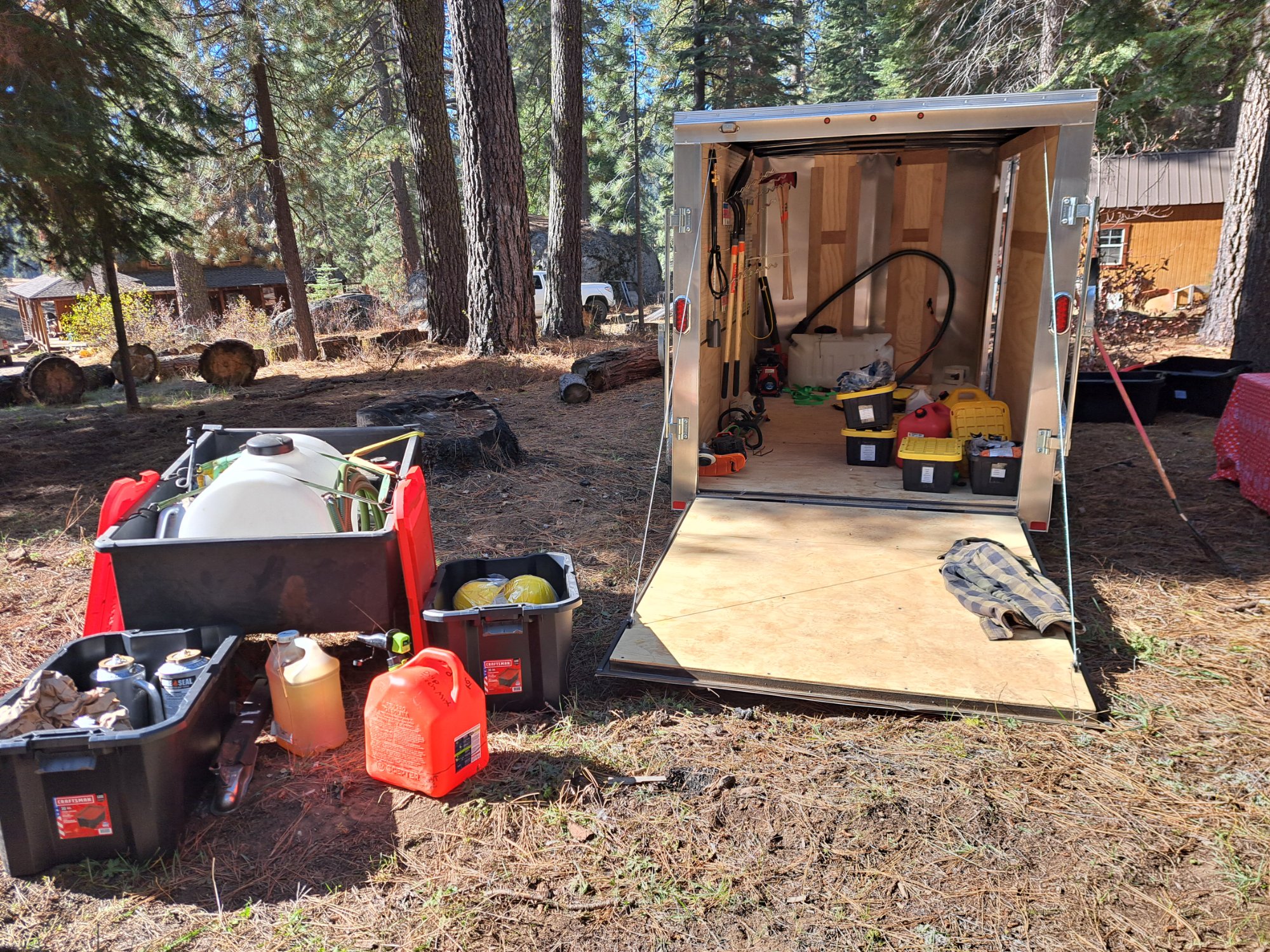 TPBA equipment trailer loaded and ready for a burn day